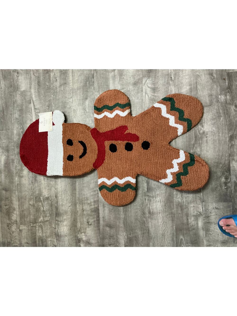 4ft Holiday Gingerbread Man Rug